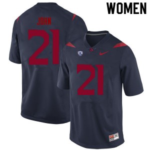 Women Jalen John Navy Arizona Wildcats #21 Jersey 819349-493