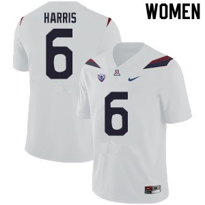 Women Jason Harris White University of Arizona #6 Jersey 944380-981