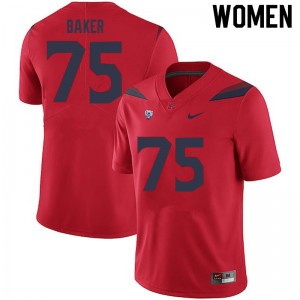 Women Josh Baker Red University of Arizona #75 Jersey 112662-388