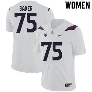 Women Josh Baker White Arizona #75 Jersey 285711-478