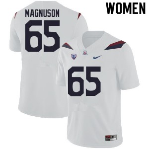 Women Leif Magnuson White Arizona Wildcats #65 Jersey 196537-444