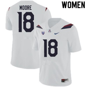 Women Nick Moore White Wildcats #18 Jersey 924629-411