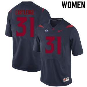 Women Trey Cartledge Navy Arizona Wildcats #31 Jersey 339100-973