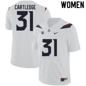 Women Trey Cartledge White Arizona #31 Jersey 771470-777