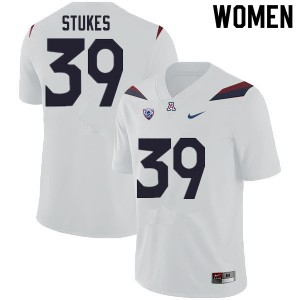 Women Treydan Stukes White Arizona Wildcats #39 Jersey 993206-345