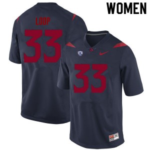 Women Tyler Loop Navy Arizona Wildcats #33 Jersey 512132-474