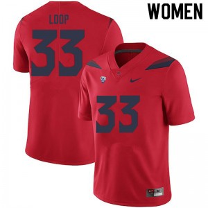 Women Tyler Loop Red Arizona Wildcats #33 Jersey 541729-225