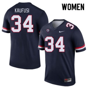 Women Ammon Kaufusi Navy Arizona Wildcats #34 Jersey 914334-930