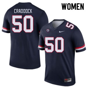 Women Brandon Craddock Navy University of Arizona #50 Jersey 959441-738