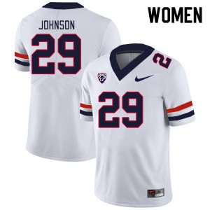 Women Brandon Johnson White Arizona #29 Jersey 322550-982