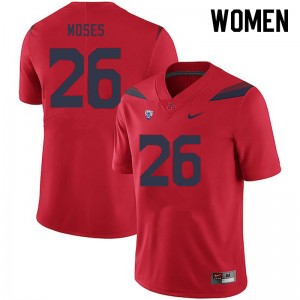 Women Canyon Moses Red University of Arizona #26 Jersey 610729-656