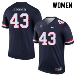 Women Dalton Johnson Navy University of Arizona #43 Jersey 682257-267