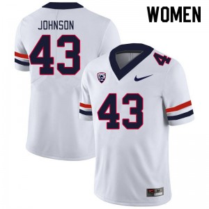 Women Dalton Johnson White Arizona #43 Jersey 624333-659