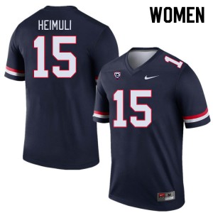 Women Daniel Heimuli Navy University of Arizona #15 Jersey 865788-218