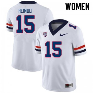 Women Daniel Heimuli White University of Arizona #15 Jersey 676655-491