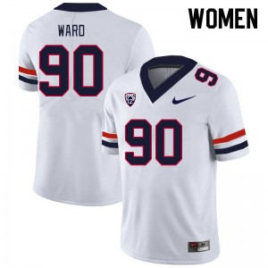 Women Isaiah Ward White Arizona Wildcats #90 Jersey 685238-845