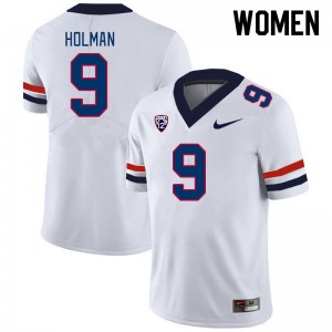 Women Jackson Holman White Wildcats #9 Jersey 633686-965