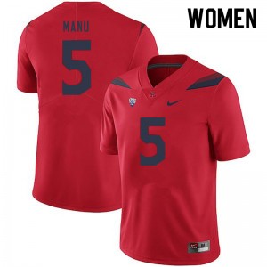 Women Jacob Manu Red Arizona #5 Jersey 314596-420
