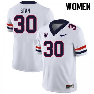 Women Jax Stam White Arizona Wildcats #30 Jersey 732686-338