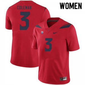 Women Jonah Coleman Red Wildcats #3 Jersey 841895-361