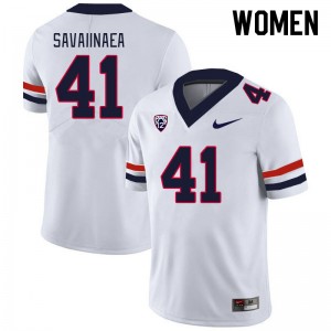Women Julian Savaiinaea White University of Arizona #41 Jersey 900746-189