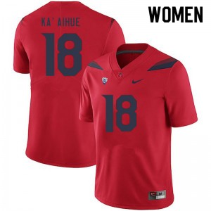 Women Kamuela Ka'aihue Red Arizona #18 Jersey 594973-526