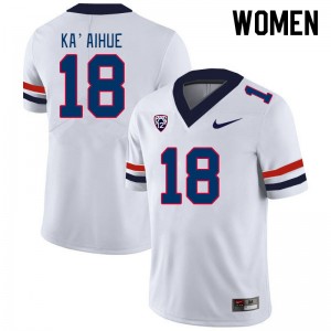 Women Kamuela Ka'aihue White Arizona #18 Jersey 511524-524