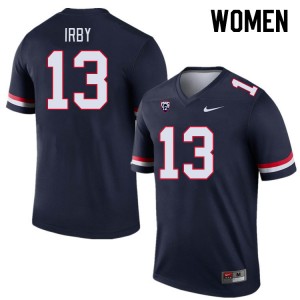 Women Martell Irby Navy University of Arizona #13 Jersey 859403-713