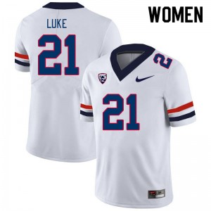 Women Rayshon Luke White Arizona #21 Jersey 220445-459