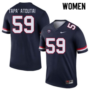 Women Rhino Tapa'atoutai Navy Arizona Wildcats #59 Jersey 774983-964