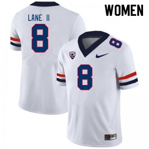 Women Sterling Lane II White Arizona #8 Jersey 502532-899