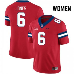 Women AJ Jones Red Arizona #6 Big 12 Conference Jersey 604501-923