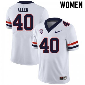 Women Ammon Allen White Arizona Wildcats #40 Jersey 222300-237