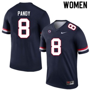 Women Anthony Pandy Navy University of Arizona #8 Jersey 282640-514