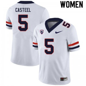 Women BJ Casteel White University of Arizona #5 Jersey 896463-911