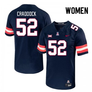 Women Brandon Craddock Navy University of Arizona #52 Big 12 Conference Jersey 425942-448