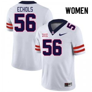 Women Bryce Echols White Arizona #56 Big 12 Conference Jersey 403323-655