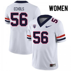 Women Bryce Echols White Arizona #56 Jersey 548941-179