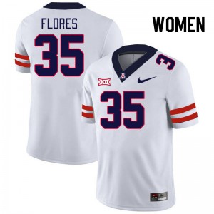 Women CJ Flores White Arizona #35 Big 12 Conference Jersey 513676-342
