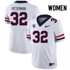 Women Cash Peterman White Wildcats #32 Jersey 773813-794