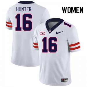 Women Chris Hunter White Arizona Wildcats #16 Big 12 Conference Jersey 246143-627