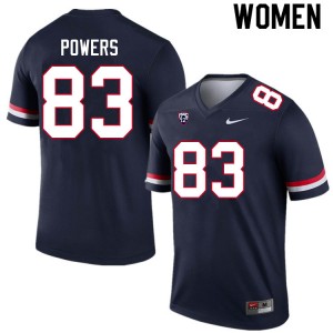 Women Colby Powers Navy Wildcats #83 Jersey 149486-417