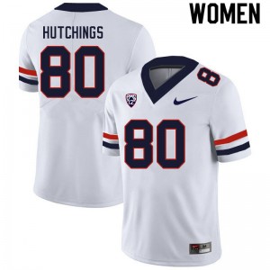 Women Connor Hutchings White University of Arizona #80 Jersey 991058-676