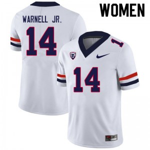 Women DJ Warnell Jr. White Wildcats #14 Jersey 734304-497