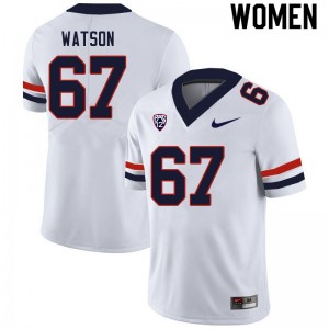 Women David Watson White Arizona Wildcats #67 Jersey 589366-840