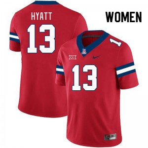Women Devin Hyatt Red Arizona #13 Big 12 Conference Jersey 144451-657