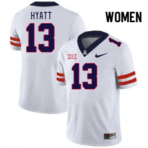Women Devin Hyatt White Arizona Wildcats #13 Big 12 Conference Jersey 298287-881