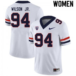 Women Dion Wilson Jr. White Arizona Wildcats #94 Jersey 151251-313