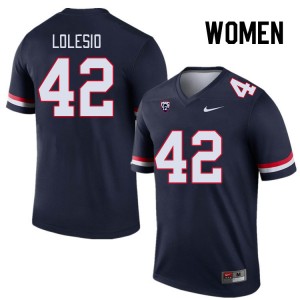 Women Dominic Lolesio Navy Arizona Wildcats #42 Jersey 850710-844