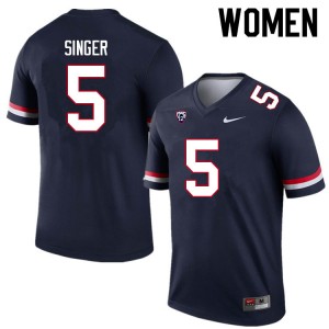 Women Dorian Singer Navy University of Arizona #5 Jersey 752610-312